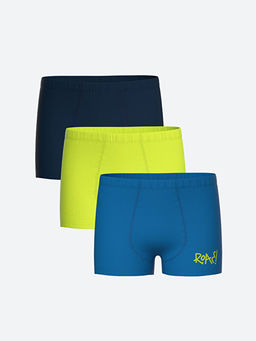 Bask?l? Erkek ?ocuk Boxer 3l?