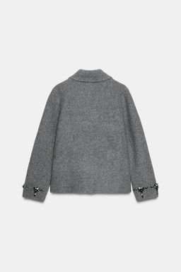 BEADED KNIT CARDIGAN