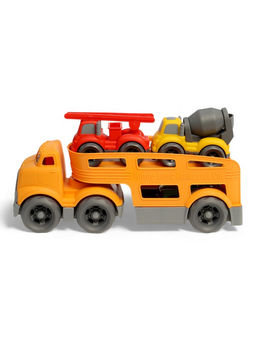 Грузовик - автовоз «Спецтехника», с 3 машинками, подвижные элементы, цвет МИКС