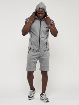 Спортивный костюм летний мужской серого цвета 22610Sr