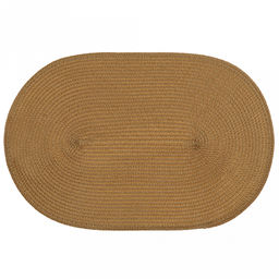 Салфетка под горячее (термосалфетка) Овальная 45х30см, ПВХ, цвет - соломеный (Китай)