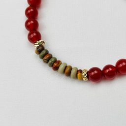 Браслет из Сердолика и Яшмы Мукаит 16 см + - Радуга самоцветов фото 3