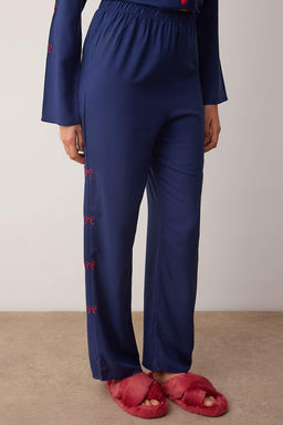 Pembe Kurdele/Fiyonk Nak?s Detayl? Viskon Dokuma Pijama Tak?m? THMAW26PT00089 - Trendyolmilla фото 18