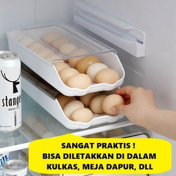 Контейнер для хранения яиц 14шт., с автоподкатом 33х17х8см