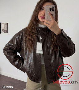 Кожаная весенняя куртка