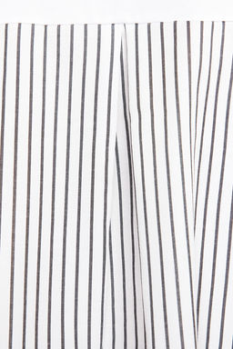 Beyaz Cizgili Poplin Kol Detayl? Slogan Bask?l? Crop Orme T-Shirt TWOSS24TS00239 - Trendyolmilla фото 5