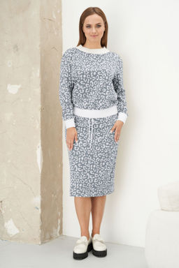 Костюм юбочный 4612 серый