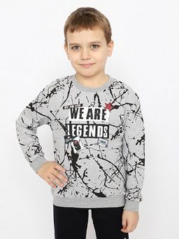 CRB wear/CWKB 63265-11-330 Джемпер для мальчика,светло-серый меланж/Ex.Cherubino