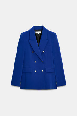DOUBLE-BREASTED BLAZER WITH SHOULDER PADS - Zara фото 4