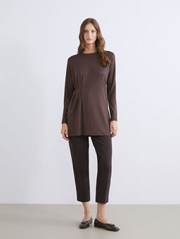 Bisiklet Yaka B?zg?l? Kad?n Tunik