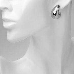 Серьги пластик Капля структура мини, цвет серебро - Qf фото 5