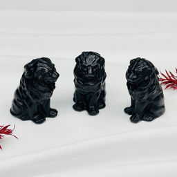 Фигурка резная из Обсидиана "Лев"