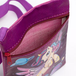 Сумка детская Космический единорог, эко-кожа, фиолетовый, 16х11 см - NAZAMOK KIDS фото 4