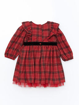 Bisiklet Yaka Ekose Desenli K?z Elbise Elbise - Waikiki фото 2