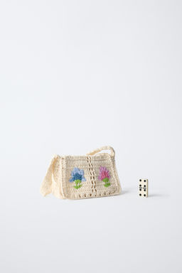 FLORAL CROCHET CROSSBODY BAG - Zara фото 6