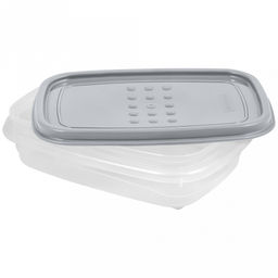 PATTERN FLEX Контейнер для продуктов пластмассовый 0,3л, 14,3х10х4см, прямоугольный, с гибкой крышкой, пепельный жемчуг, подходит для СВЧ (Россия) - Домашняя Мода фото 3