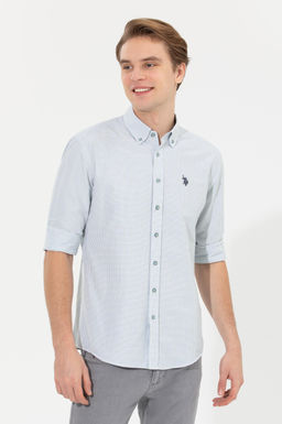 U. S. Polo Assn Мужская белая рубашка в клетку - U.s. polo assn фото 5