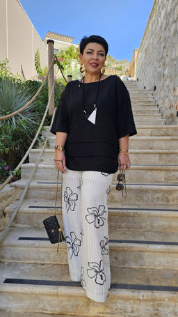 Костюм Vittoria Queen 24163 цветы+полоска+черный  фото 5