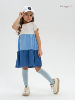 Платье Тия тофу-голубой-синий - Sovalina фото 2