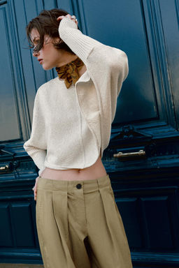 JERSEY CORTO PUNTO MANGA MURCI?LAGO / Crudo - Zara фото 4