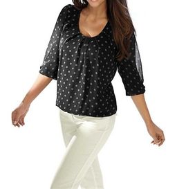 Блузка, черно-белая