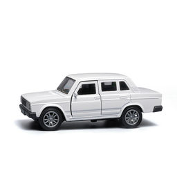 Белая инерционная машинка вид А die-cast , 1:32