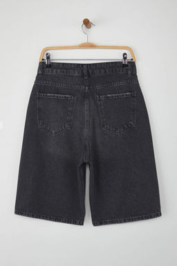 TRENDYOLMILLA Mavi Normal Bel Vintage Denim Bermuda TWOSS25SR00150 фото 6