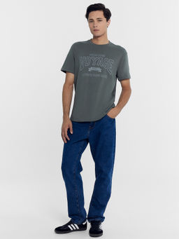 Футболка мужская серая с печатью камень +печать 111742-1 - Mark formelle фото 2