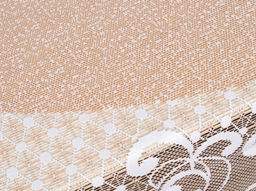 Скатерть декоративная Д235А 150 беж. с белым 2.45 м*1.55 м рис. Д235А