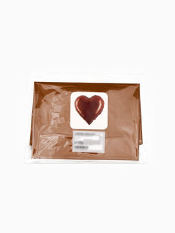 Цена за 2 шт. Воздушные шары фольгированные 17" «Сердце», шоколадный сатин, набор 5 шт.