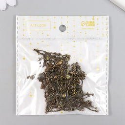 Цена за 3 шт. Уголок декоративный для шкатулки, фотоальбома «Узорный», набор 10 шт., металл, 4×4 см