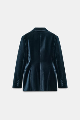 ZW COLLECTION VELVET BLAZER - Zara фото 7