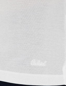 Beyaz Slim Fit Polo Yaka Merserize T-shirt