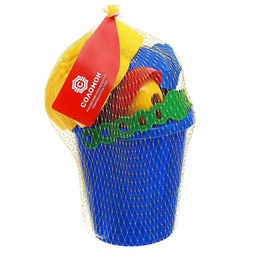 Набор игрушек для песочницы: ведёрко, 3 формочки, грабли, лопатка, МИКС - Соломон фото 8