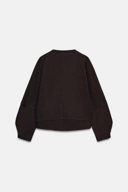 CAMISETA COMBINADA POPEL?N / Marr?n chocolate - Zara фото 8