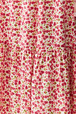 TRENDYOLMILLA Pembe Cicekli Belden Ac?lan Viskon Gipeli Midi Dokuma Elbise TWOSS24EL00523 фото 4