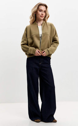 Бомбер женский  F612-0556f khaki - Fine joyce фото 5