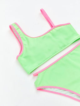 Tek Omuz Pencereli K?z ?ocuk Bikini Tak?m?