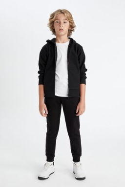 Erkek Cocuk Siyah Beli Pacas? Lastikli Cepli Jogger Okul Esofman Alt?