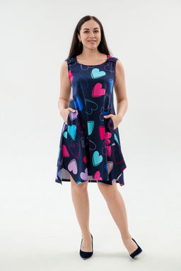 Платье женское из кулирки Кэтрин сердца макси - Амадэль фото 11