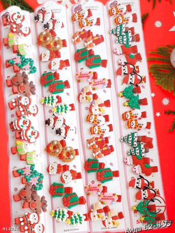 Новогодние заколки лента 20 шт.