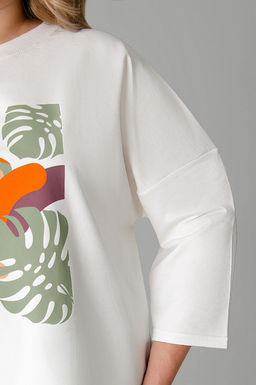 Арт. 2376 Костюм с брюками женский 52-60 (5 шт) Цвет:молочный, полынь - Калинка фото 13