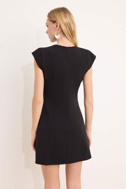 Siyah Duz K?sa / Mini Dokuma Elbise TWOSS26EL00069