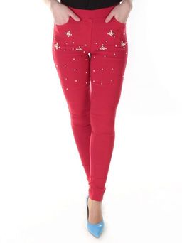 8903 Джеггинсы женские (70% хлопок, 30% стрейч) - Фабричный китай фото 2