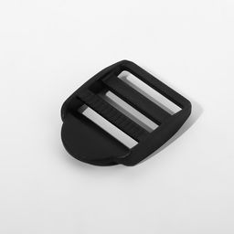 Цена за 6 шт. Пряжка регулирующая, трёхщелевая, внутренняя ширина - 32 мм, толщина - 3 мм, 10 шт, цвет чёрный - Арт узор фото 2