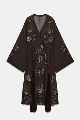 ZW COLLECTION LIMITED EDITION EMBROIDERED DRESS WITH BEADS - Zara фото 7