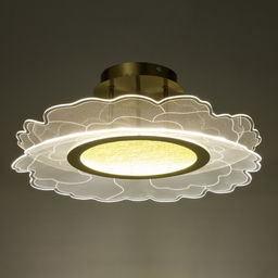 Люстра BayerLux «Грация», LED, 48 Вт, 3000-6000К, золото, 50×50×7-150 см