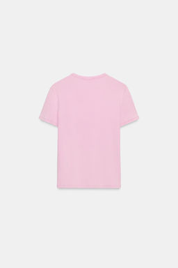 CAMISETA MANGA CORTA TEXTO / Rosa - Zara фото 5