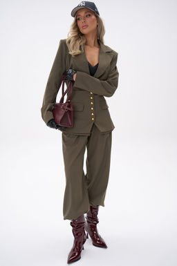 Костюм  тройка Мэдди (хаки)