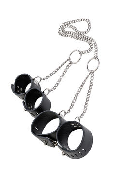 Комплект бондажный TOYFA Theatre, кожа, черный